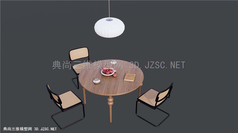 中古风小圆桌家具组合