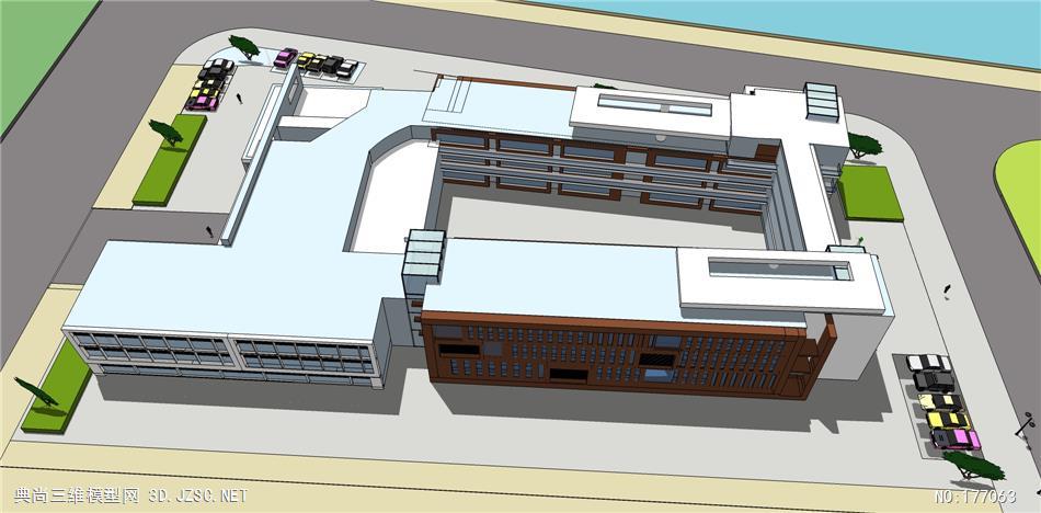 建築系館設計含cad各層平面和精細su模型su模型