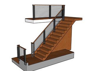 樓梯扶手臺階剪刀梯螺旋梯64su模型