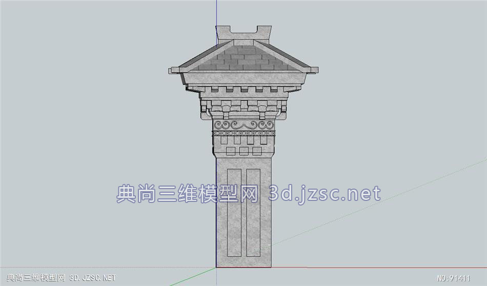 汉代石阙的su模型设计su模型