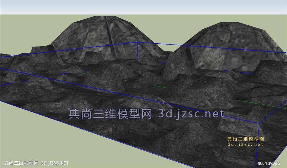 洛磯山山體山地su模型su模型