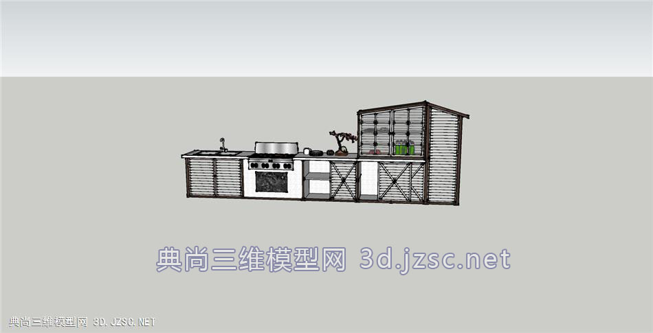 烧烤操作台SU模型