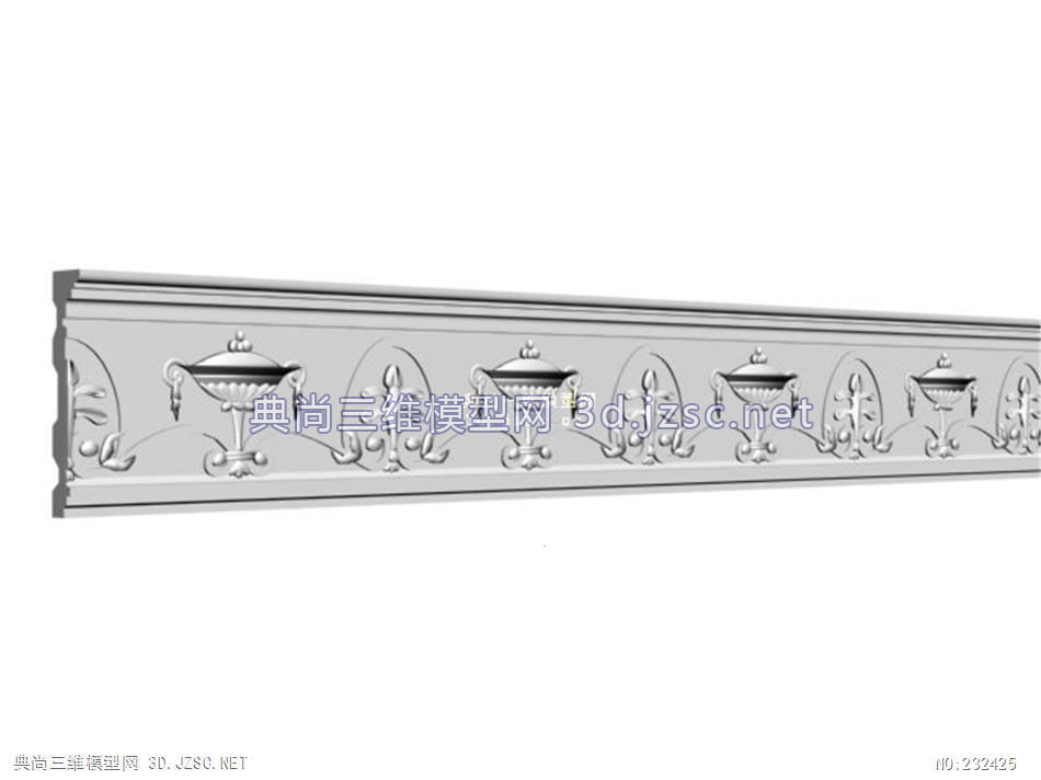 欧式石膏角线Cr3019 欧式风格室内小品 3dmax su室内素材免费下载