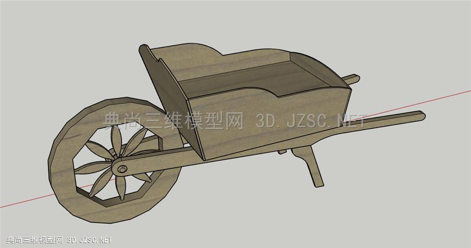 农业工具——独轮手推车，翻斗车