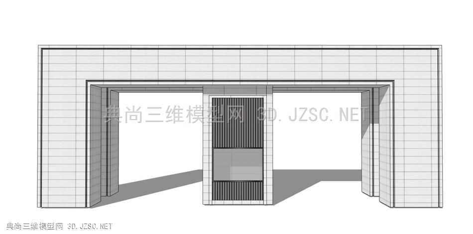 新中式小区大门、门卫房 (68)