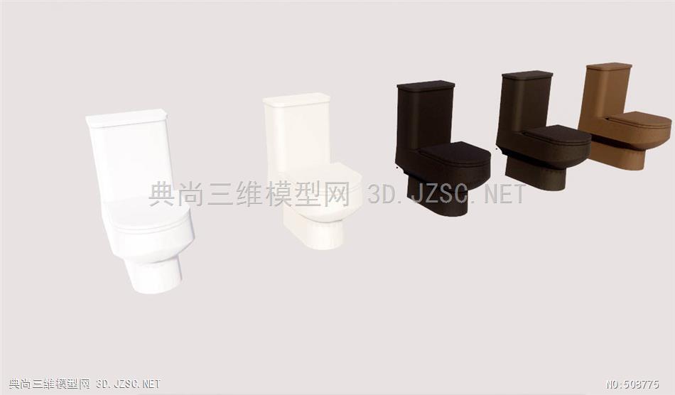 几个不同颜色的马桶SKP模型