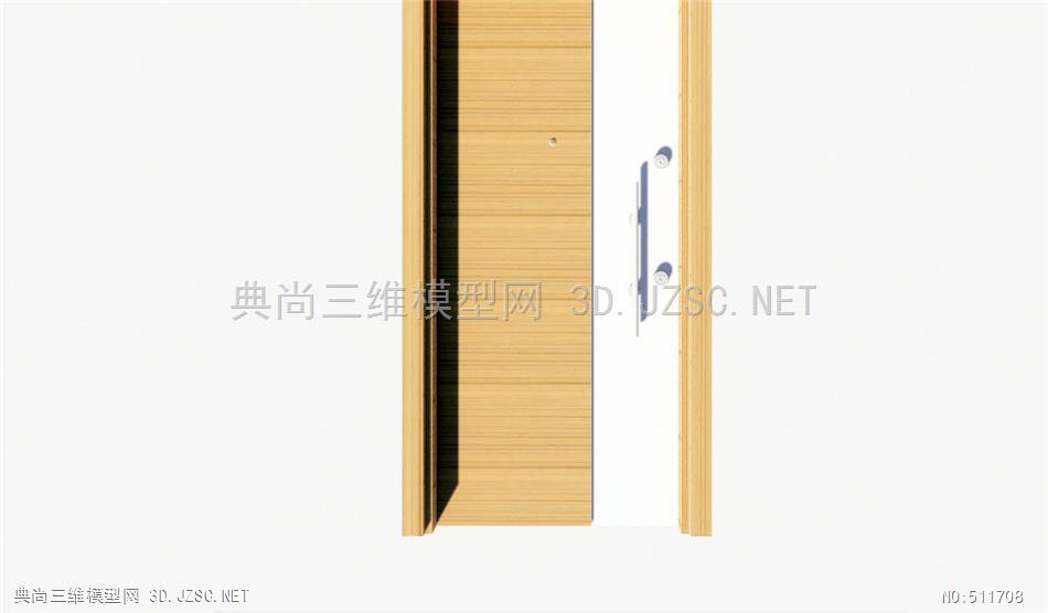 房门卧室门带门框的门SU模型