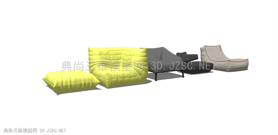 懒人沙发SU模型