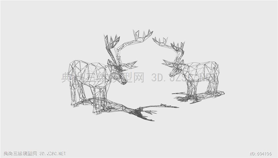 现代抽象雕塑SU模型 (5)