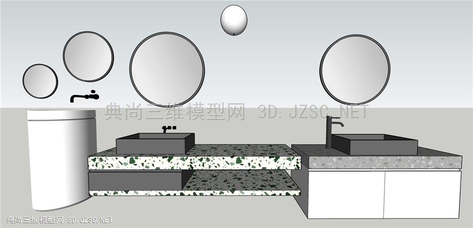 现代风格洗手台组合