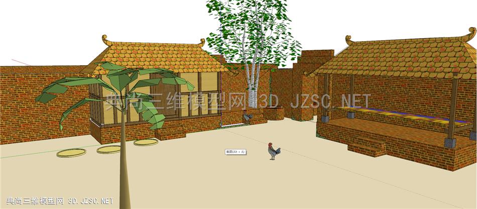 农家小院建筑精品-SU模型