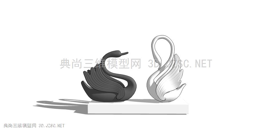 现代风格雕塑小品天鹅 雕塑小品