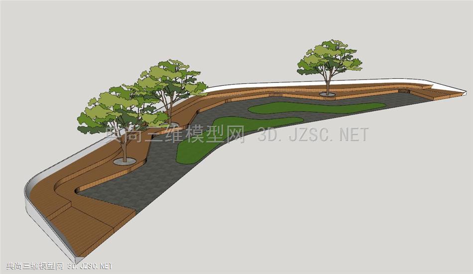 造型 看台 坐凳 树池 平台