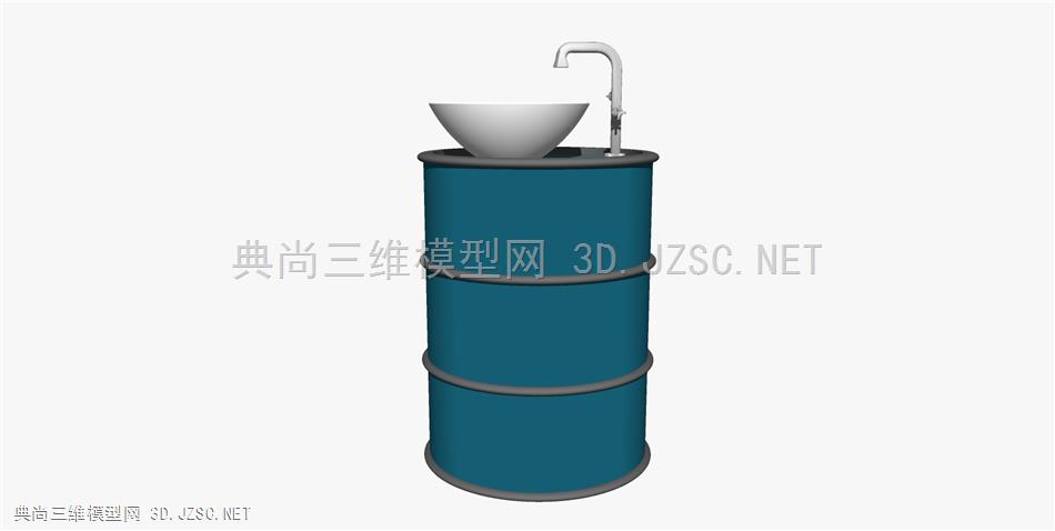 现代风格立柱洗手盆 (3)