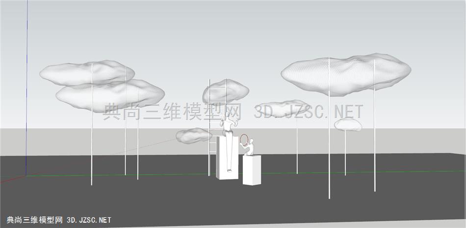 云雕塑单体