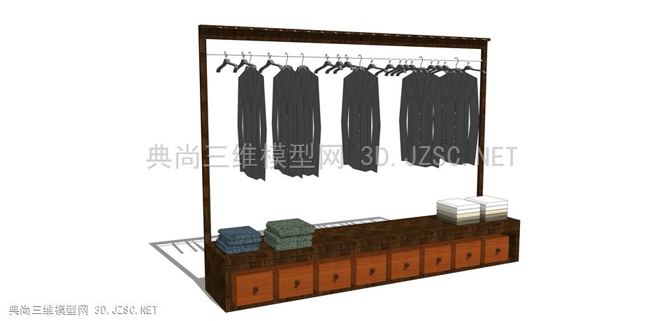 服装店构件22  服装店 衣服  衣服挂架 商场服装店 服饰衣服 衣架 衣柜