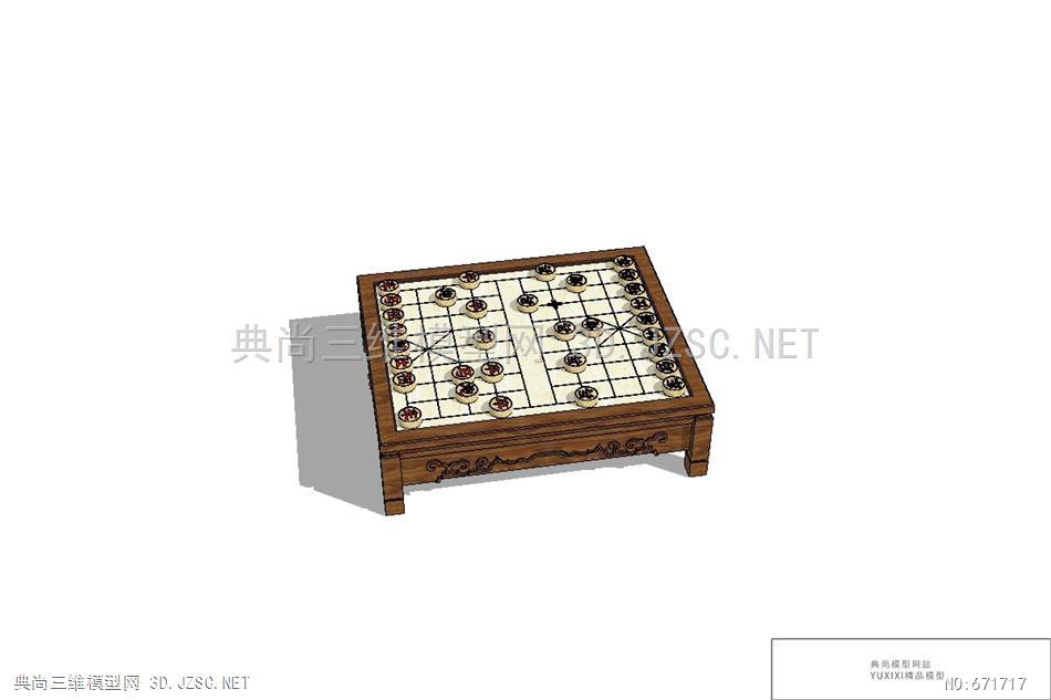 吸顶灯 手表中式家具-1(166)-sketchup模型