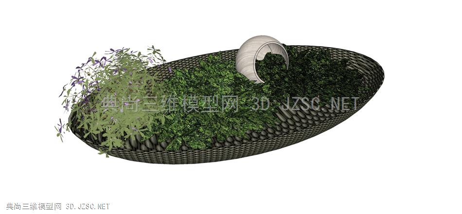 现代风格装饰植物盆栽 (170)