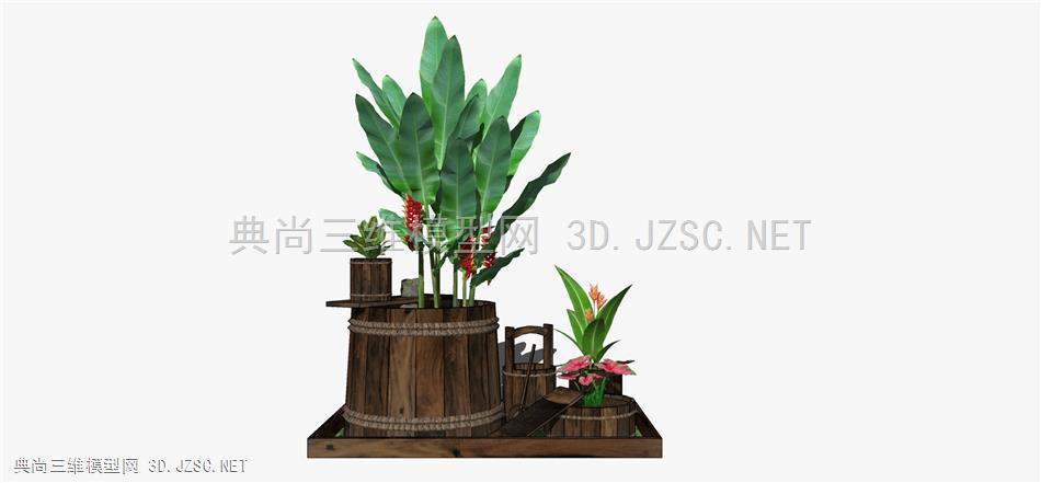 现代风格装饰植物盆栽 (98)