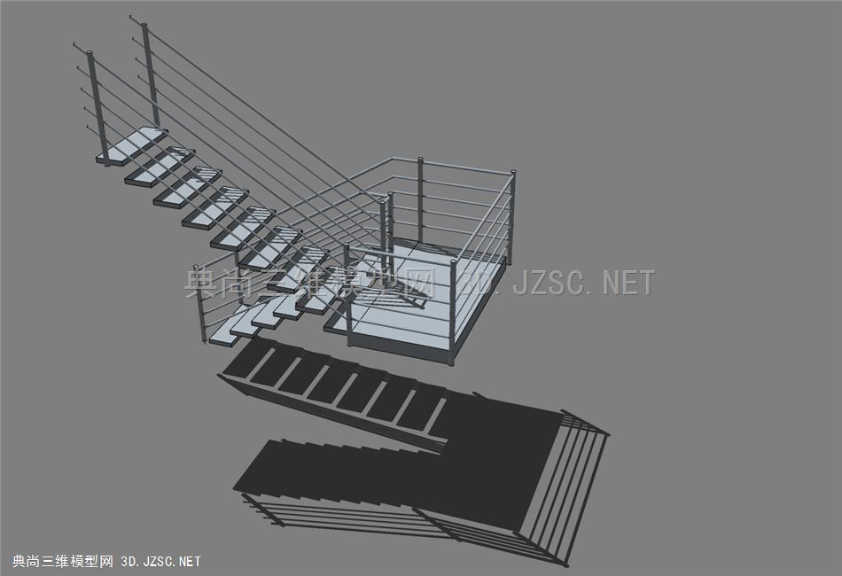简易楼梯-SU模型下载