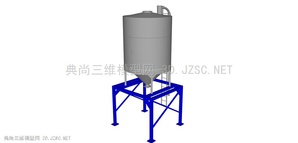 3D化工厂模型 4  工业容器储蓄 工厂积水罐模型 工业设备 工业设施 工厂储水罐 蓄水罐 化工厂设备