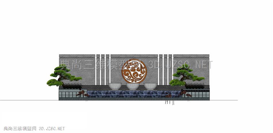 精致景墙模型 (30)