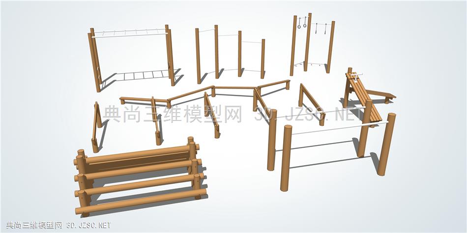 户外木质健身设施