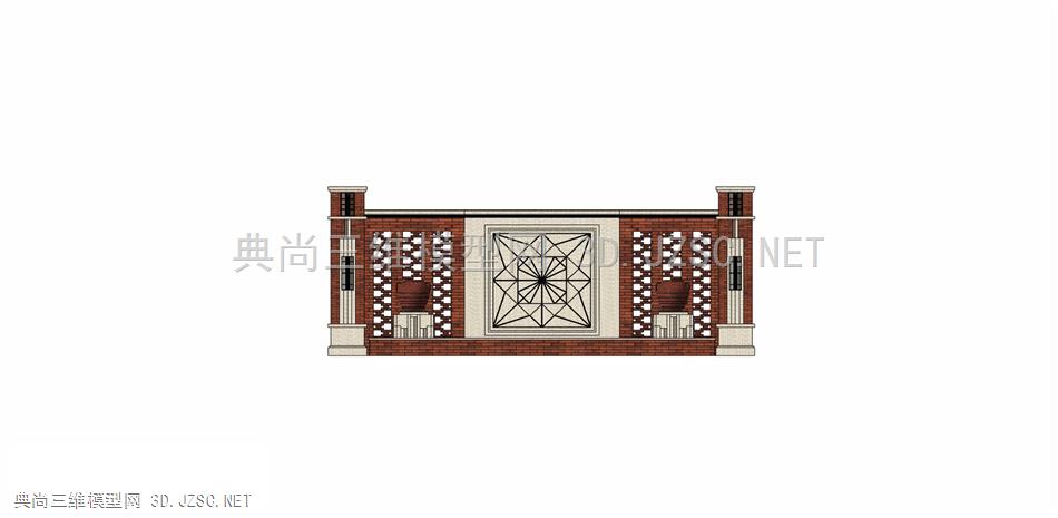 精致围墙模型 (6)
