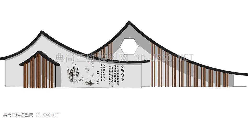 文化墙景墙浮雕 (13) 景观小品 景观装饰墙 雕塑 中式围墙 新中式背景墙 浮雕石 围墙