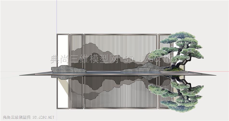 山水意境景墙lcs1