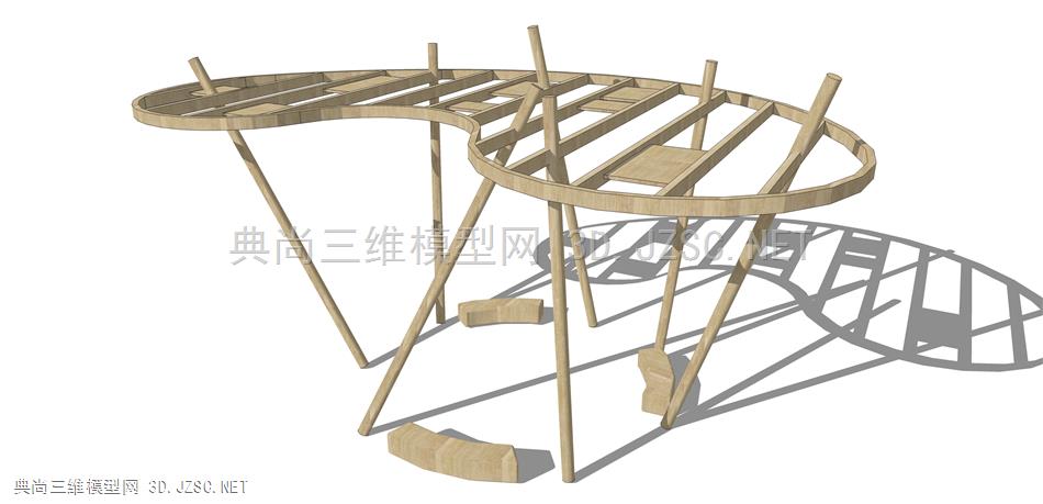 现代廊架构筑物 (209)  廊架结构 景观小品 景观装饰 凉亭 廊架 异形休息亭 雨棚 钢结构遮阳棚 景观装置