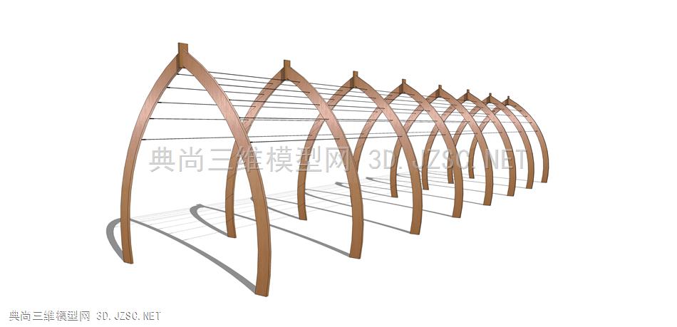 现代廊架构筑物 (252)  廊架结构 景观小品 景观装饰 凉亭 廊架 异形休息亭 雨棚 钢结构遮阳棚 景观装置