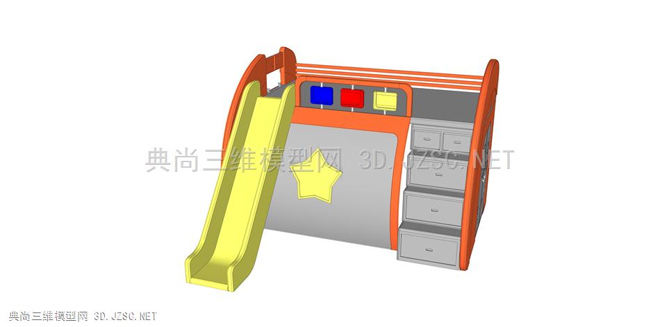 儿童滑梯床 儿童床