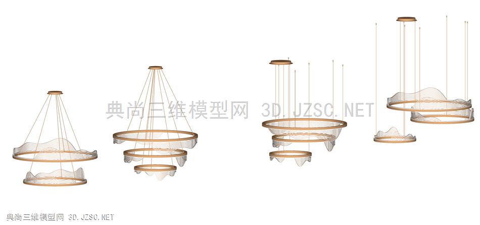 现代轻奢创意吊灯 (42)  装饰灯 吊灯 灯具 抽象装饰灯 线条吊灯 酒店大堂吊灯