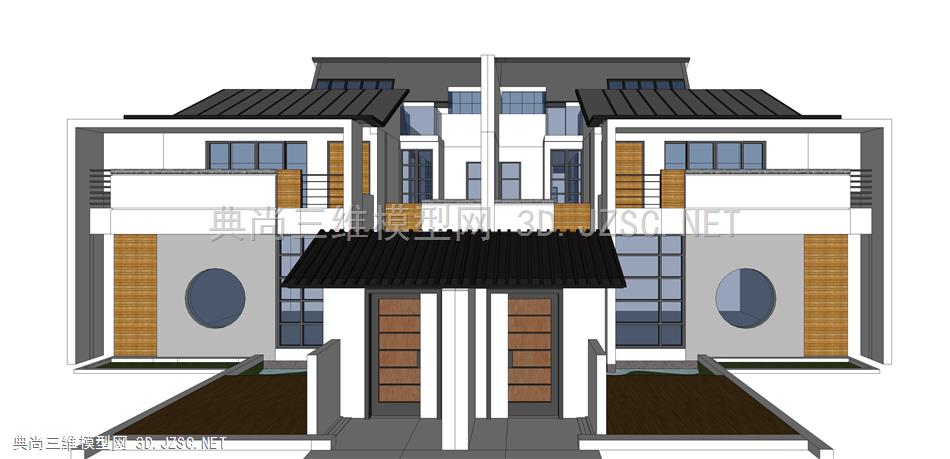 徽派新中式风格建筑 (79  中式徽派建筑 文化活动中心 私人会所 度假酒店 度假村 私人别墅 