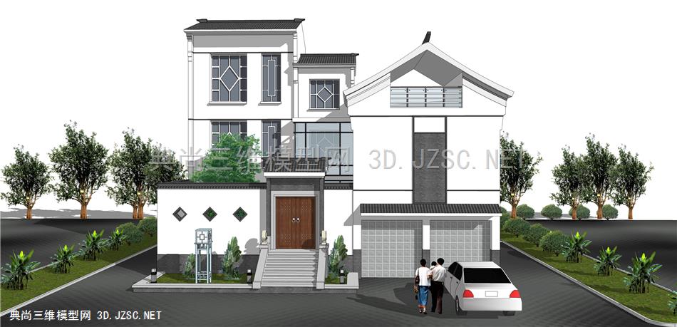 徽派新中式风格建筑 (74  中式徽派建筑 文化活动中心 私人会所 度假酒店 度假村 私人别墅 村庄 小镇