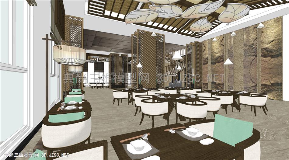 307 新中式酒店餐厅空间
