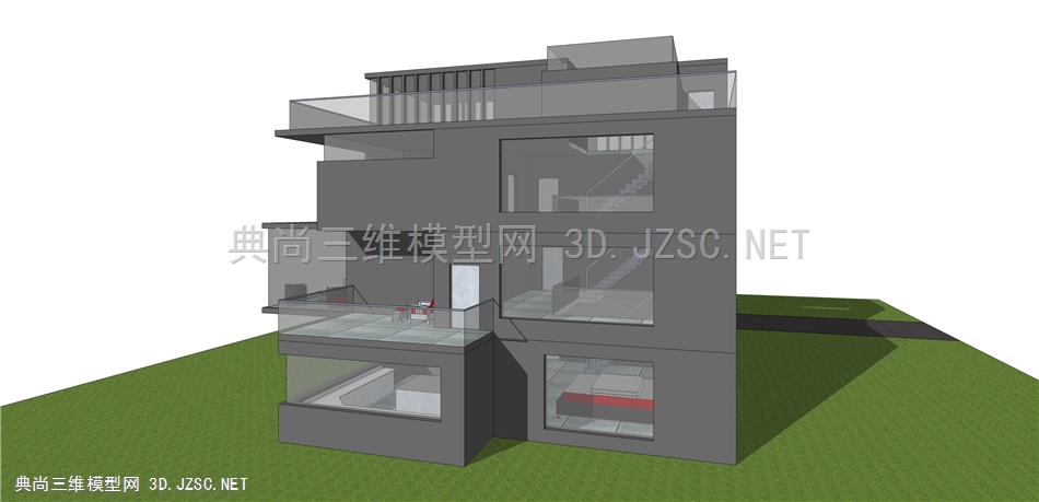 别墅建筑JZC06 (24) . 独立别墅 建筑 私人会所 私人别墅 住宅 度假酒店 欧式别墅