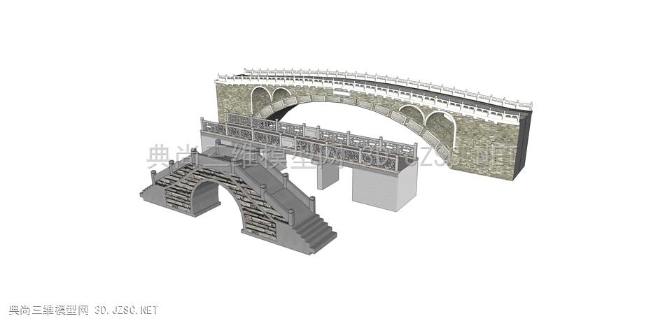 中式桥  (22  木桥架 景观桥 风雨桥 石桥 古代城桥