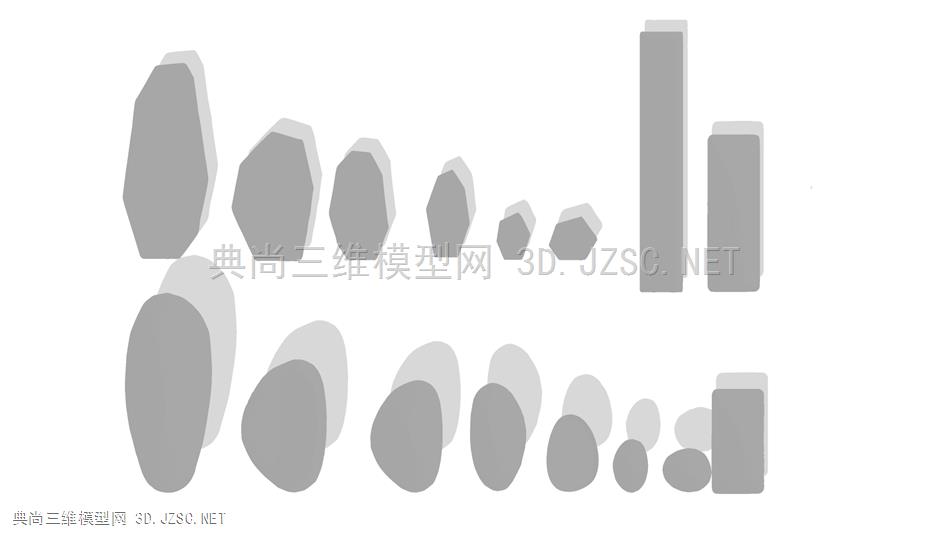 现代风格镜子_试衣镜_全身镜_墙饰SU模型