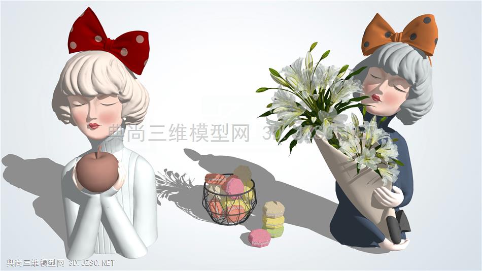 现代少女雕塑
