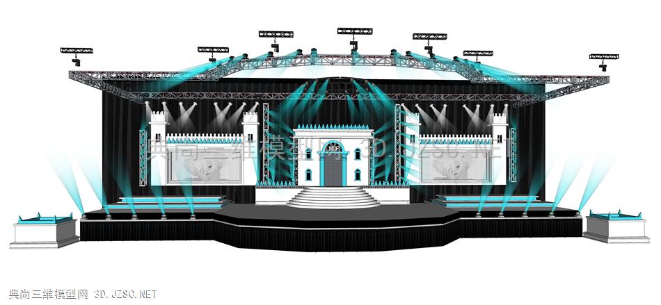 舞台 (27  露天舞台 音乐节 演唱会 乐队 桁架灯光舞台 桁架舞台 灯光舞台