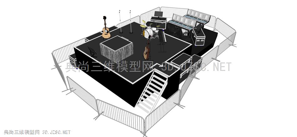 舞台 (76 露天舞台 音乐节 演唱会 乐队 桁架灯光舞台 桁架舞台 灯光舞台 表演台 擂台