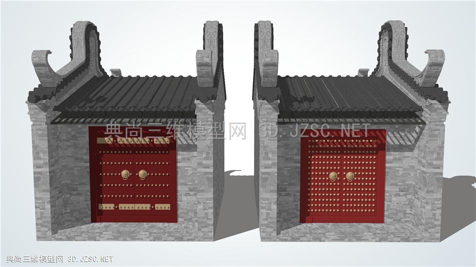 中式古典入户大门