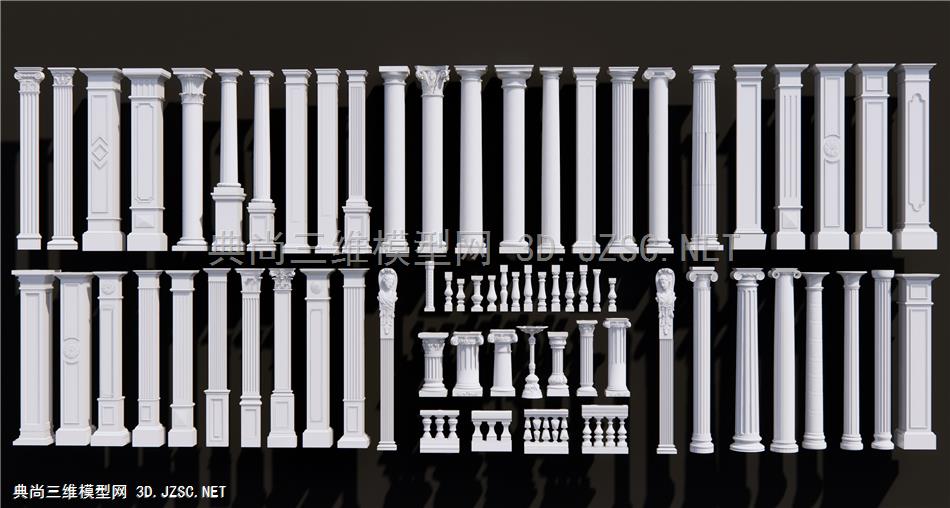 欧式罗马柱 石膏柱 宝瓶栏杆 装饰柱