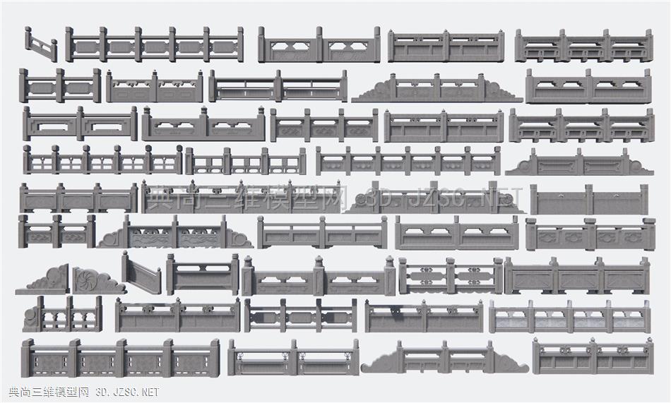 中式大理石护栏 栏杆 围栏1