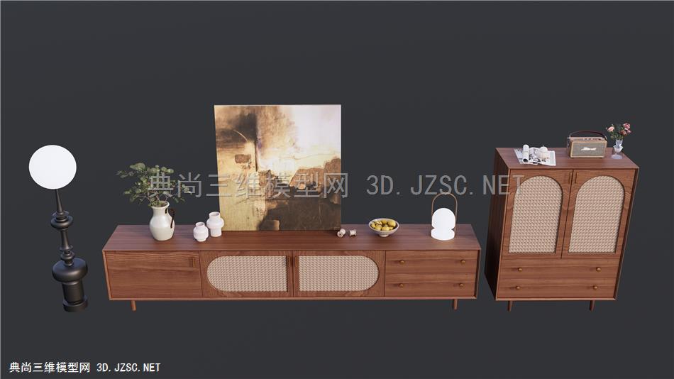 中古风电视柜组合