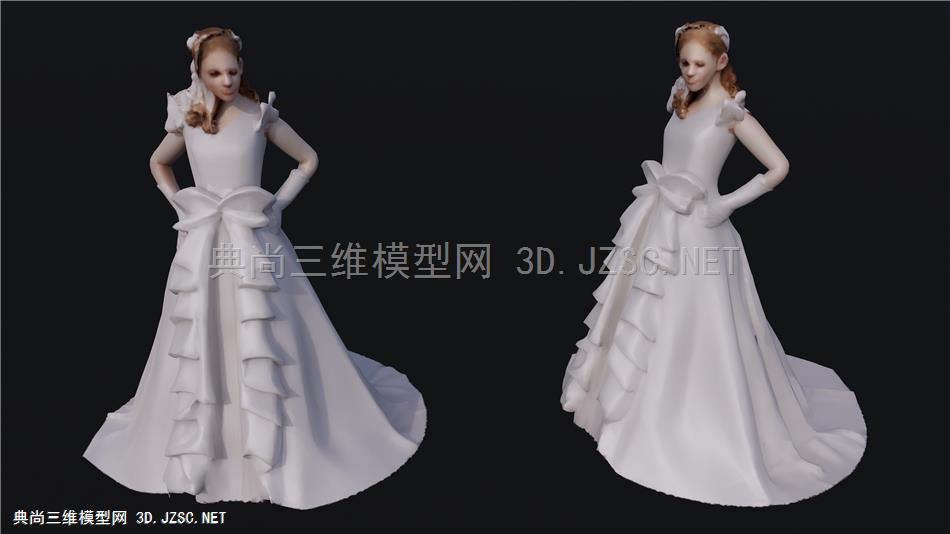 穿白色婚纱的人